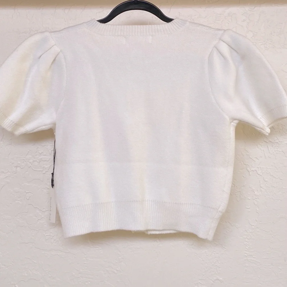 Threaded Leaf Coquette Knit Top 🎀 - Picture 4 of 4